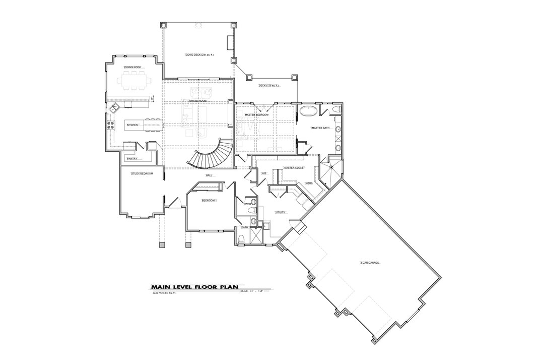Telluride I main level floor plan, 2,622 finished square feet