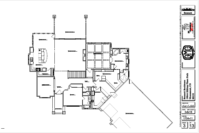 Telluride II main level floor plan, 3,002 finished square feet