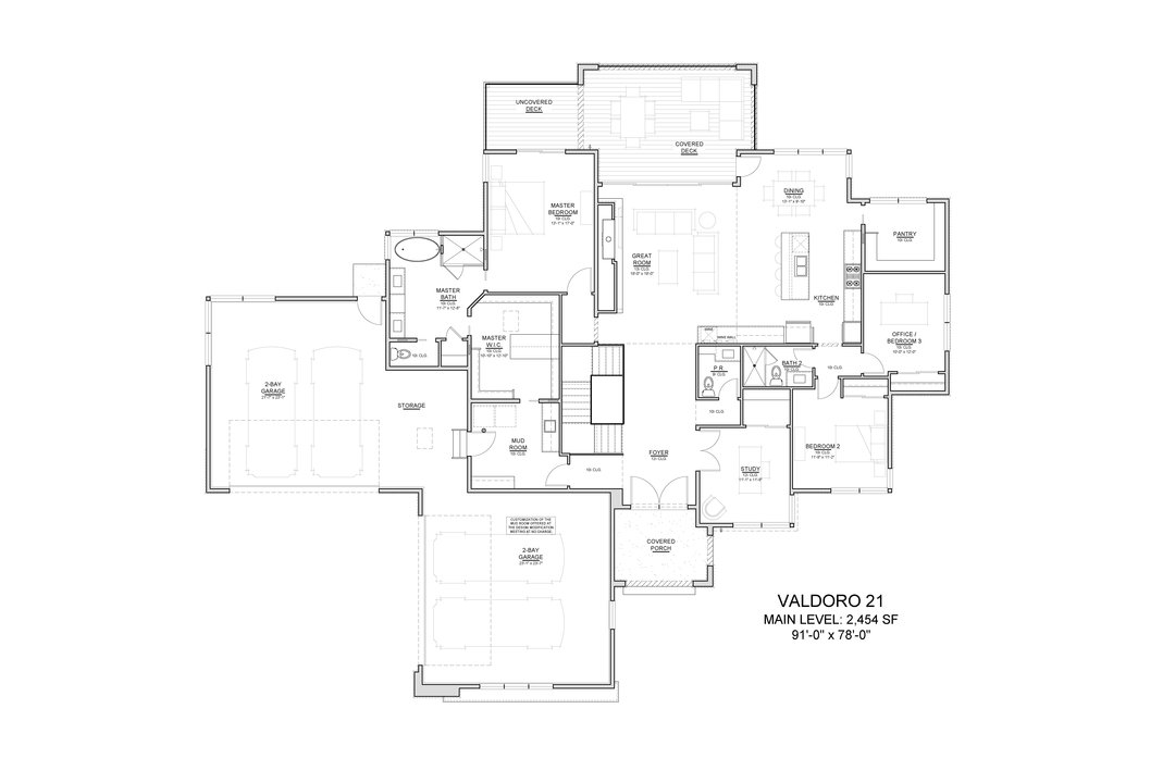 Valdoro 21 modernized main level floor plan